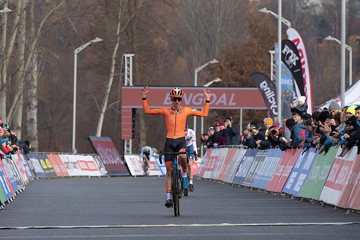 Sieger Nr. 20 David Haverdings (NED), Junioren, UCI Cyclocross World Cup, Tabor CZ