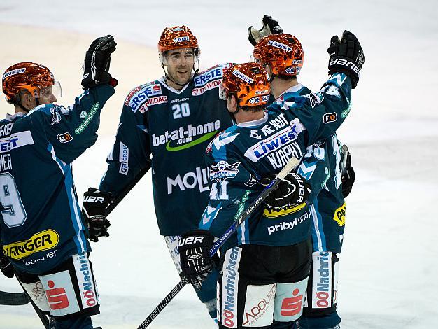 Linz feiert EHC Liwest Black Wings Linz vs MOSER MEDICAL GRAZ99ers