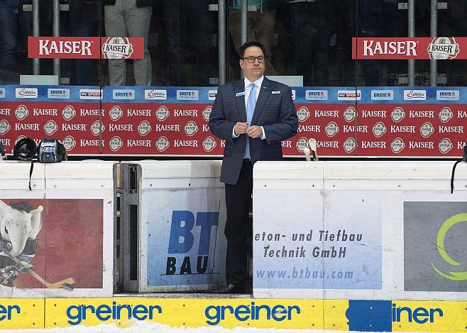 Head-Coach Troy Ward (EHC Liwest Black Wings Linz) EHC Liwest Black Wings Linz vs EC Red Bull  Salzburg 2. Semifinale