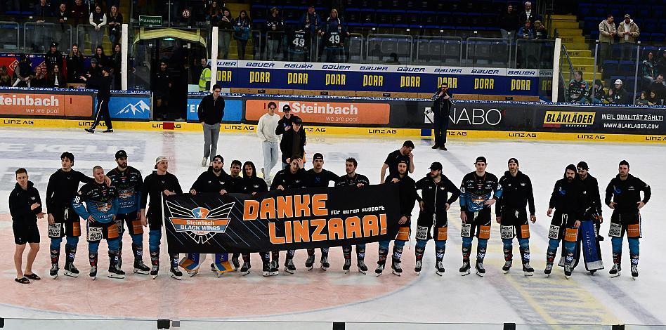 Saisonende in Linz, Spiel 2 Pre-Playoffs,  ICE, Steinbach Black Wings Linz vs EC iDM Wärmepumpen VSV, Linz AG Eisarena 
