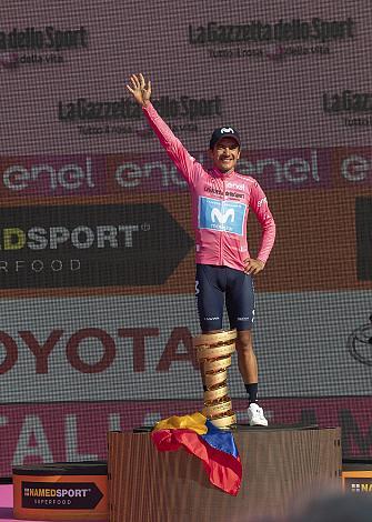 Richard Carapaz (ECU, Movistar Team) Sieger des 102.  Giro, Giro d Italia, Radsport, 102. Giro d Italia - 21. Etappe Zeitfahren 