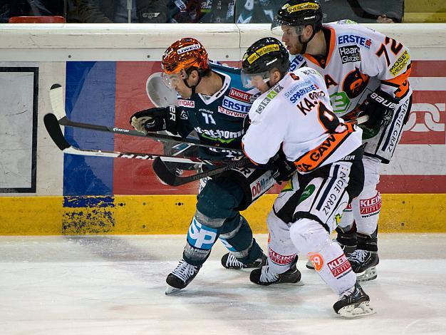 Pat Leahy,  Linz und Roland Kaspitz, Graz EHC Liwest Black Wings Linz vs MOSER MEDICAL GRAZ99ers