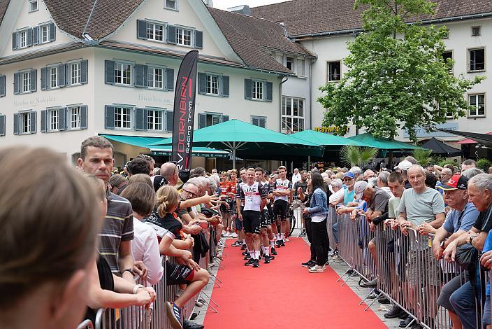 Team UAE Team Emirates mit Pascal Ackermann (GER, UAE Team Emirates) 72. Tour of Austria, Präsentation der Teams, Dornbirn