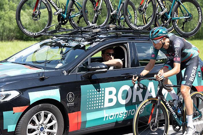 Patrick Gamper (AUT, Bora - Hansgrohe), Bernhard Eisel (AUT, Assistent Sportdirektor Bora-Hansgrohe) ÖM Staatsmeisterschaft, Strasse, Waidhofen an der Ybbs - Hollenstein