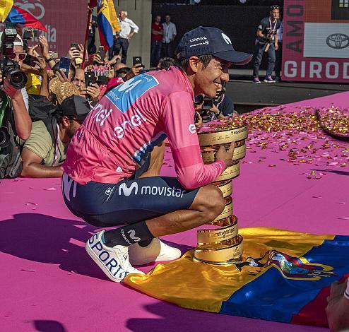 Richard Carapaz (ECU, Movistar Team) Girosieger 2019, Giro d Italia, Radsport, 102. Giro d Italia - 21. Etappe Zeitfahren