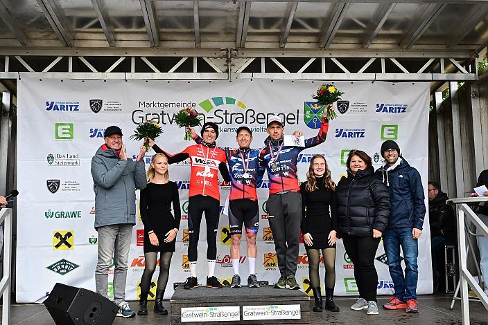 Podest Berg MS 2. Platz Martin Messner (AUT, WSA KTM Graz pb Leomo), Sieger Hermann Pernsteiner (AUT, Team Felt - Felbermayr), 3. Platz Riccardo Zoidl (AUT, Team Felt - Felbermayr) Road Cycling League, Judendorf - Plesch, Stmk