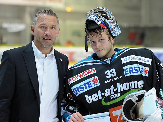 Spieler des Abends, Lorenz Hirn, Linz, EHC Liwest Black Wings Linz vs SAPA Fehervar AV19