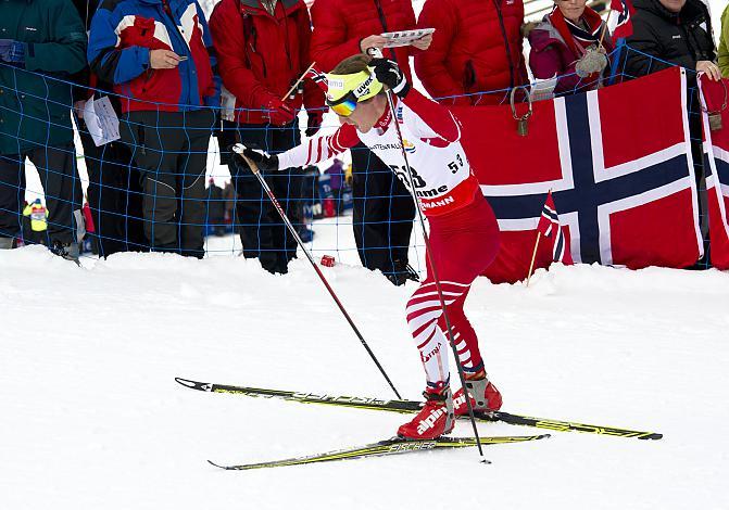 #53 Johannes Duerr, AUT, Nordische Ski WM 2013, Val di Fiemme, Tesero, 15km Herren