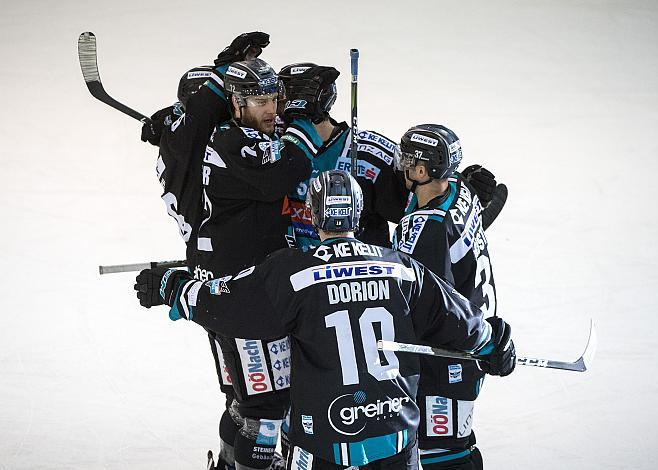 Linz feeirt das 1 zu  1,  EHC Liwest Black Wings Linz vs Vienna Capitals, Platzierungsrunde
