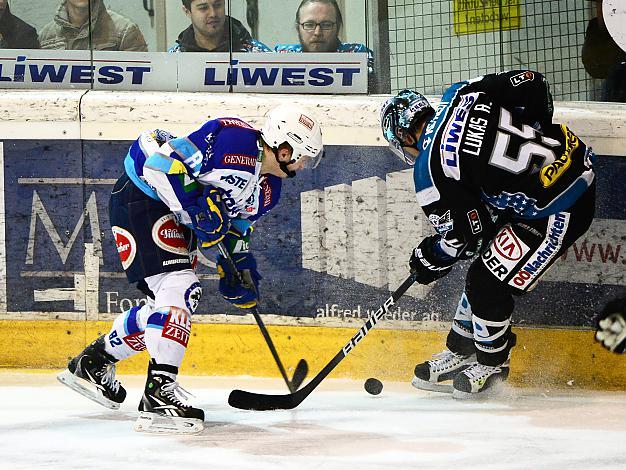 Robert Lukas (Liwest Black Wings Linz) und Antti Pusa (EC VSV), EHC Liwest Black Wings Linz vs EC VSV, Play-Offs, Viertelfinale 