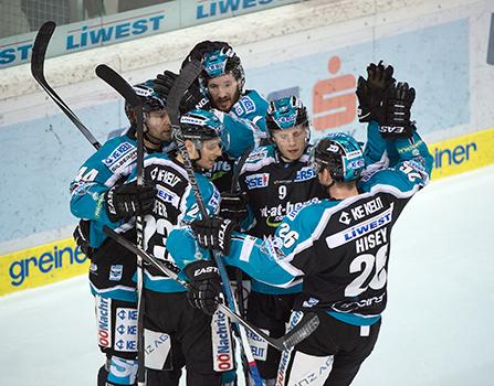 Linz jubelt, EHC Liwest Black Wings Linz vs Dornbirner Eishockey Club, Platzierungsrunde