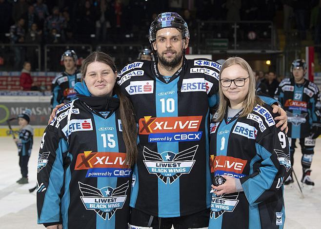 Spieler des Abends Dragan Umicevic (EHC Liwest Black Wings Linz), EHC Liwest Black Wings Linz vs KHL Medvescak Zagreb
