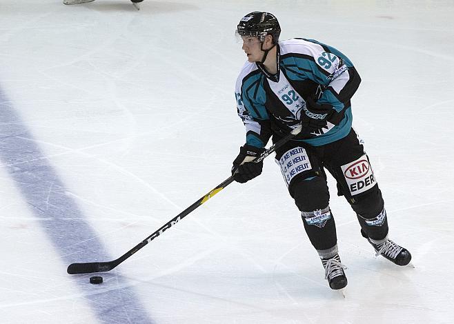 Troy Rutkowski (EHC Liwest Black Wings Linz) Eishockey Testspiel, EHC Liwest Black Wings - CEZ Motor Ceske Budejovice