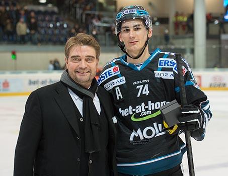 Spieler des Abends, daniel Oberkofler, Linz, EHC Liwest Black Wings Linz vs Fehervar AV19