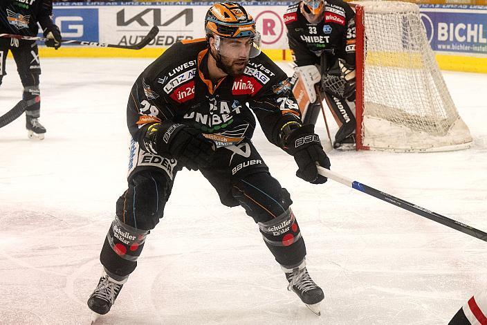 Martin Schumnig (Steinbach Black Wings Linz) Steinbach Black Wings Linz vs Bemer Pioneers Vorarlberg, 40. Runde ICE Hockey League, Steinbach Black Wings Linz, Linz AG Eisarena 