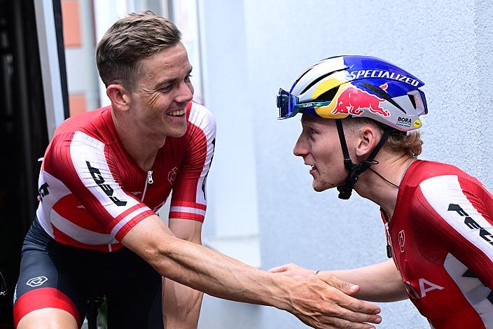 Etappensieger Gregor Mühlberger (AUT, Austria), Sebastian Putz (AUT, Austria), 1. Etappe von Graz - Gamlitz, 188km, Tour of Austria
