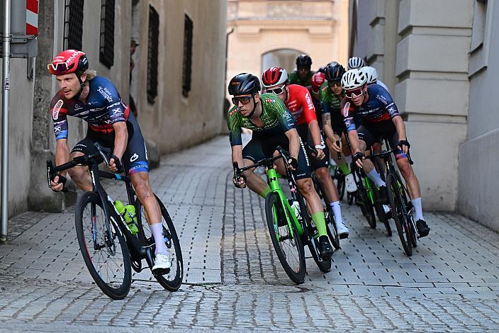 Sebastian Schönberger (AUT, Team Felt - Felbermayr), Ziga Horvat (SLO, Hrinkow Advarics), Emanuel Zangerle (AUT, Team Felt - Felbermayr) 25. Int. ASVÖ - HRINKOW City Kriterium Steyr, MTB-Nachwuchs vom Laufrad bis U17, ÖRV, Radsport, Mountainbike, ELITE Rennrad