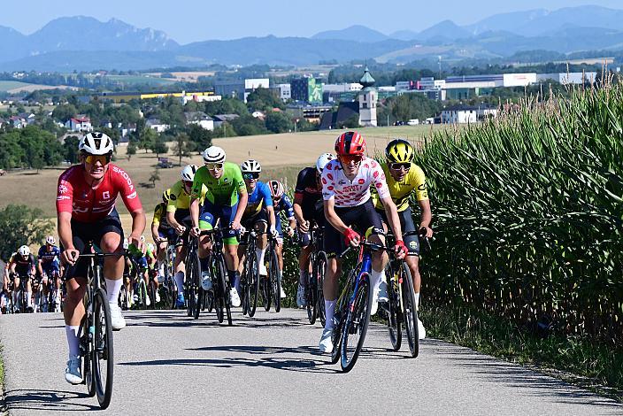 Im Bergtrikot Michael Hettegger (AUT, Öberösterreich), 2. Etappe,  51. Int. Oberösterreich Junioren Rundfahrt, Eberstalzell - Eberstalzell