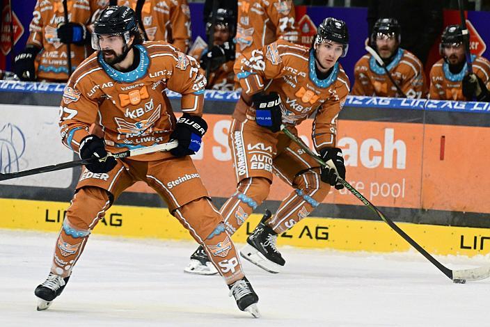 Shawn St.Amant (Steinbach Black Wings Linz), Graham Knott (Steinbach Black Wings Linz) 30. Runde ICE, Steinbach Black Wings Linz vs EC Red Bull Salzburg, Linz AG Eisarena 