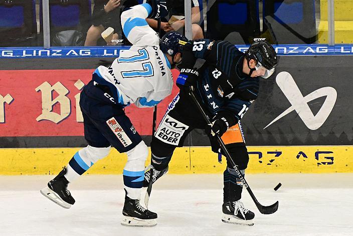 Martin Fasko-Rudas (SVK, Bili Tygri Liberec), Gerd Kragl (Steinbach Black Wings Linz),  Steinbach Black Wings Linz vs Bili Tygri Liberec (CZE) , Linz AG Eisarena 