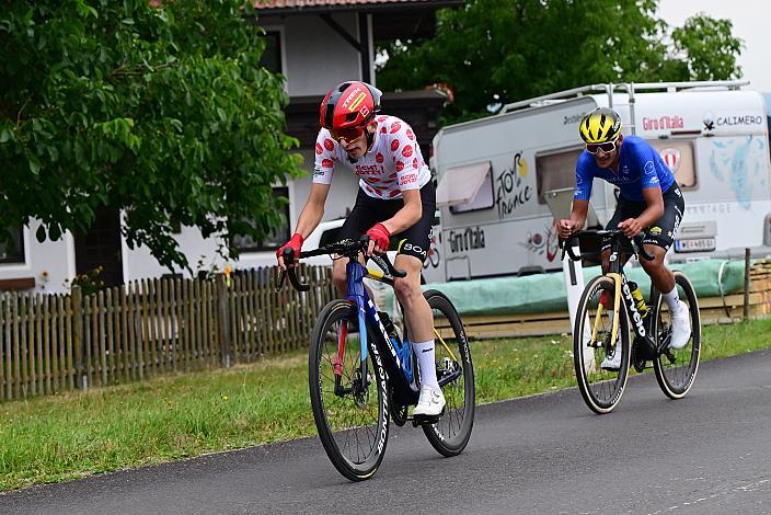 Michael Hettegger (AUT, Öberösterreich), Etappen und Gesamtsieger  Elias Wändel (SWE, JEGG-SKIL-DJR) 3. Etappe,  51. Int. Oberösterreich Junioren Rundfahrt, Bad Wimsbach - Strass im Attergau