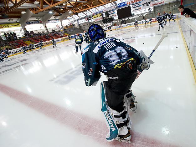 #33 Lorenz Hirn, Tormann, EHC Liwest Black Wings Linz vs KHL Medvescak Zagreb