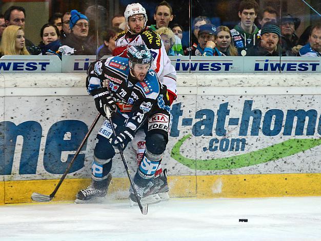 Gregor Baumgartner (Liwest Black Wings Linz) und Johannes Reichel (EC KAC), EHC Liwest Black Wings Linz vs EC KAC, Play-Offs, Semifinale 