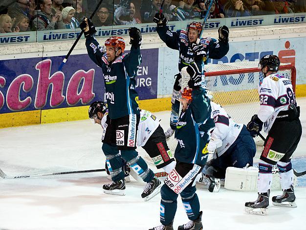 Pat Leahy, Linz feiert EHC Liwest Black Wings Linz vs SAPA Fehervar AV 19