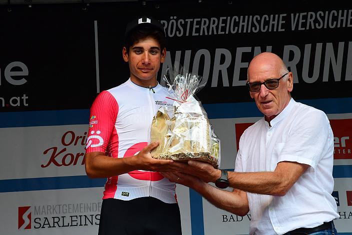 Im Trikot des Besten Erstjährigen Juniors Elias Wändel (SWE, Svealand Cycling Team), 50. OÖ Junioren Rundfahrt, 3. Etappe Bad Wimsbach - Strass im Attergau