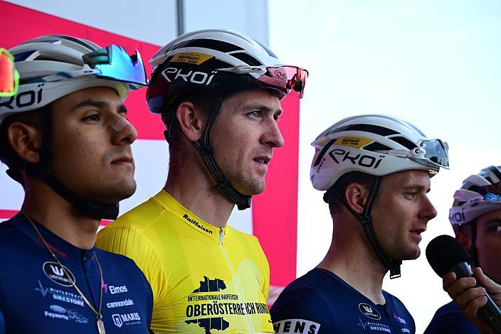 Im Gelben Trikot des Gesamtführenden Toon Aerts (BEL, Team Deschacht - Group Hens - Containers Maes), Wels - Aigen - Schlägl, 14. Int. Raiffeisen OÖ-Radrundfahrt UCI Kat. 2.2