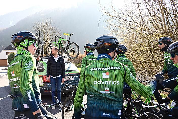 Sportlicher Leiter Matej Mugerli (SLO, Hrinkow Advarics), Team Hrinkow Advarics Trainingstag Steyr, Steyr, Team Hrinkow Advarics Cycleang, UCI Continental Team, 