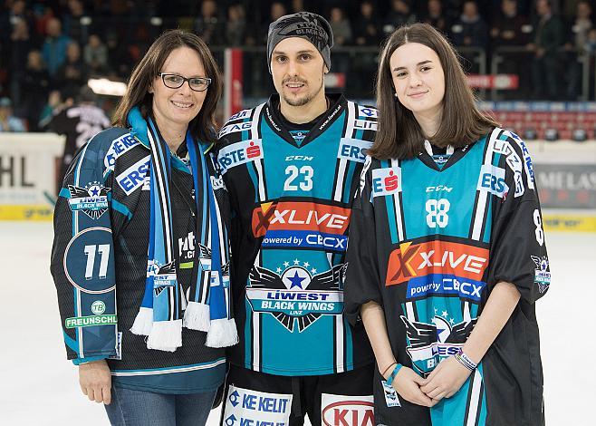 Fabio Hofer (EHC Liwest Black Wings Linz) EHC Liwest Black Wings Linz vs KHL Medvescak Zagreb, 4. Viertelfinale