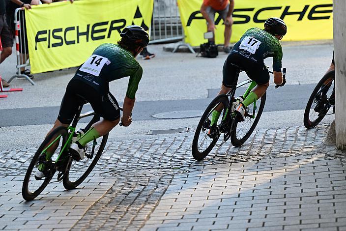 Adrian Stieger (AUT, Hrinkow Advarics), Raphael Hammerschmid (AUT, Hrinkow Advarics),   25. Int. ASVÖ - HRINKOW City Kriterium Steyr, MTB-Nachwuchs vom Laufrad bis U17, ÖRV, Radsport, Mountainbike, ELITE Rennrad