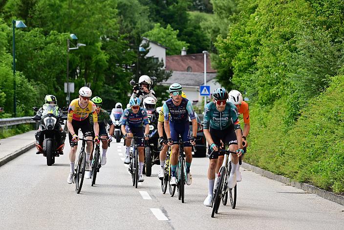 Die Ausreisser mit Colin Chris Stüssi (SUI, Team Vorarlberg), Erazem Valjavec (SLO, Soudal - Quickstep Devo Team), Maximilian Schmidbauer (AUT, Schwingshandl Intralogistics), Josef Dirnbauer (AUT, Hrinkow Advarics), Miguel Heidemann (GER, Rembe - rad-net), Balint Feldhofer (HUN, Bahrain Victorious Development Team), 3. Etappe Asten - Bad Schallerbach, Oberösterreich Rundfahrt