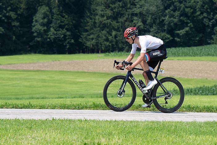 Im Weißen Trikot des besten Nachwuchsfahrers Niels Michotte (LUX, Team Luxemburg)  46. Int. Keine Sorgen,  Junioren Rundfahrt UCI Kat. MJ 2.1, 3. Etappe Bad Wimsbach/Neydharting - Strass im Attergau