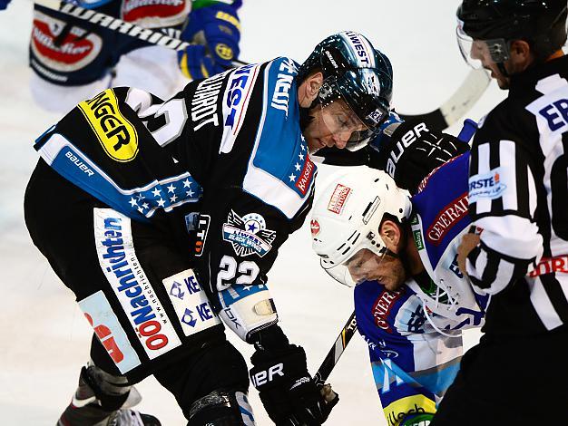 #22 Brett Engelhardt, Linz und #11 Derek Ryan, EC VSV, EHC Liwest Black Wings Linz vs EC VSV