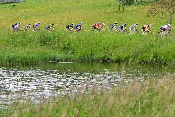 die Ausreisser mit Viktor Soenens (BEL, Soudal - Quickstep Devo Team), Richard Riska (SVK, Hrinkow Advarics), Emanuel Zangerle (AUT, Team Vorarlberg), Milan Kadlec (CZE, Team Elkov Crypto4me), Otto van Zanden (NED, Azerion  - Villa Valkenburg) 4. Etappe Aigen - Schlägl - Aigen - Schlägl, Oberösterreich Rundfahrt