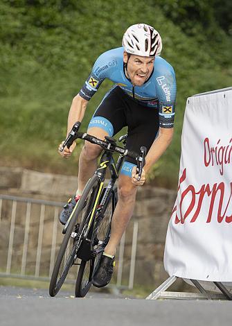 Stephan Rabitsch (AUT, Team Felbermayr Simplon Wels) Linz Hauptplatz, Martinskirche,  Radsport 10. Int. OOE Rundfahrt Prolog