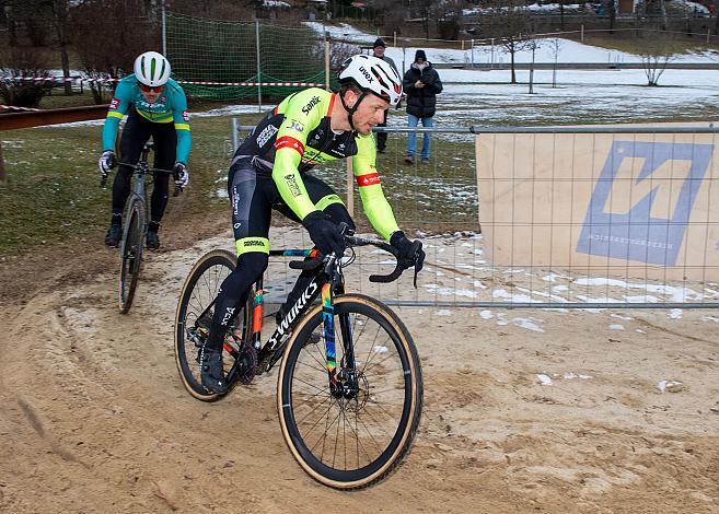 Sieger Daniel Federspiel (AUT, Team Vorarlberg Santic) Rad Cyclo Cross Staatsmeisterschaft 2021, Neusiedl/Waidamannsfeld, Niederösterreich