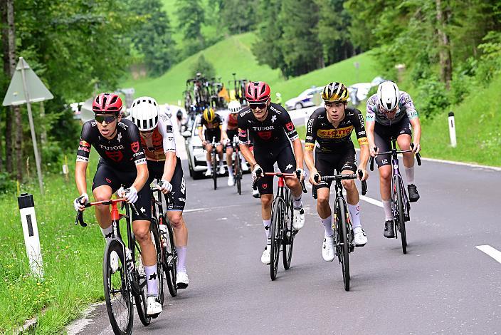 Sieger Mauro Brenner (GRER, TUDOR PRO CYCLING TEAM U23), Jakob Purtscheller AUT, Tirol KTM Cycling Team), David Preyler (AUT, Tirol KTM Cycling Team) in der Ausreissergruppe, Drei Länder Meisterschaft U23,  Austria