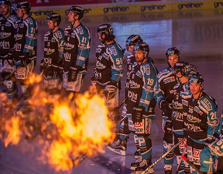 Fire, EHC Liwest Black Wings Linz vs UPC Vienna Capitals