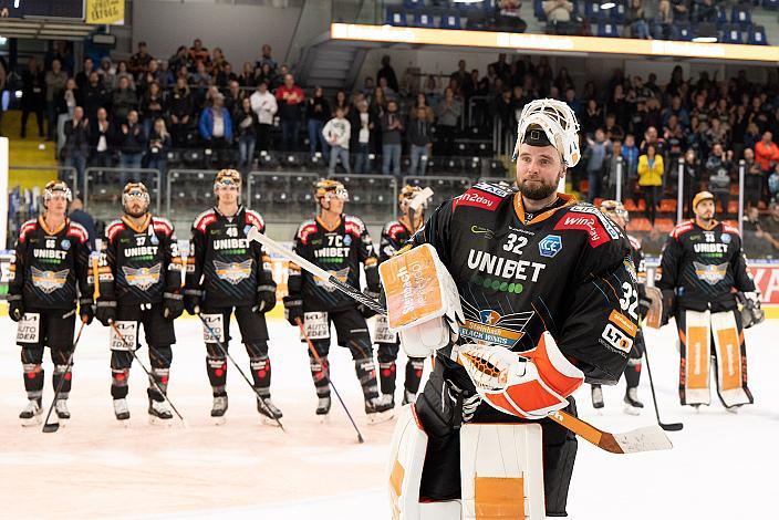Tormann Rasmus Tirronen (Steinbach Black Wings Linz) Steinbach Black Wings Linz vs EC iDM Wärmepumpen VSV, 1. Runde, Steinbach Black Wings Linz, Linz AG Eisarena 