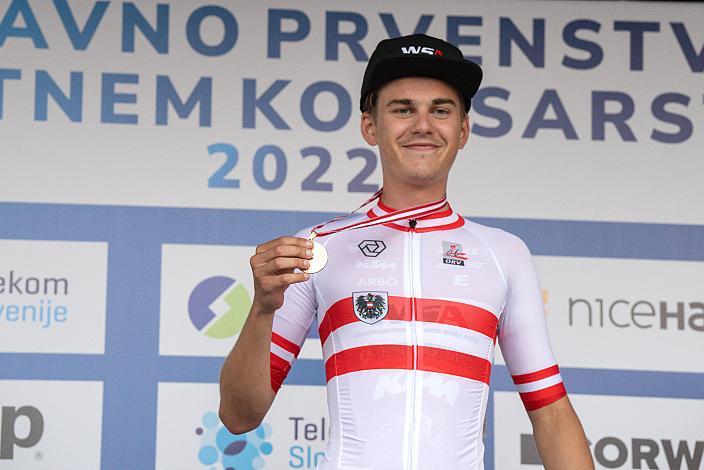 U23 Meister Maximilian Kabas (AUT, WSA KTM Graz pb Leomo) Elite Herren, Österreichische Meisterschaft Einzelzeitfahren, Novo Mesto, Slowenien