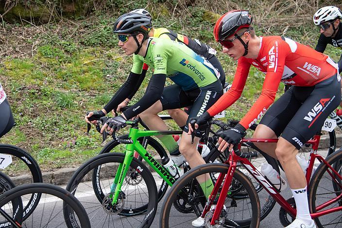 Edward Ravasi (ITA, Hrinkow Advarics), Thomas Tichler (AUT, WSA KTM Graz pb Leomo) Herren Elite, U23, Radliga, 62. Radsaison-Eröffnungsrennen Leonding, Oberösterreich 