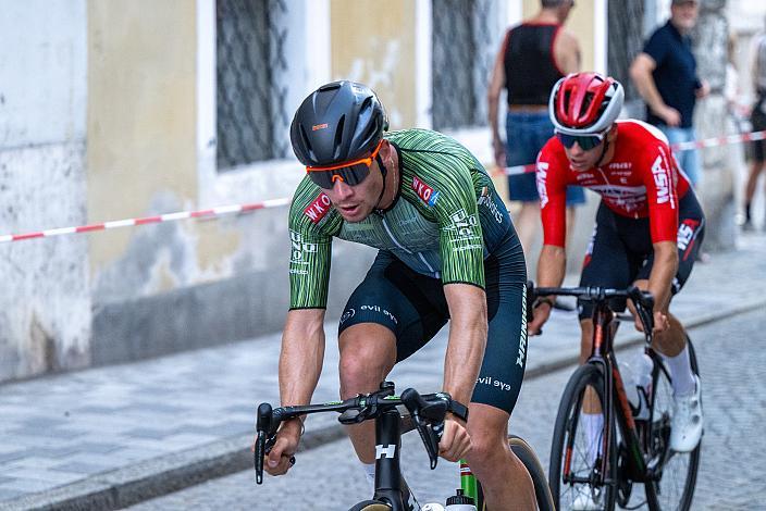 Loic Bettendorff (LUX, Hrinkow Advarics) gewinnt in Steyr, 27. Int. ASVÖ - HRINKOW City Kriterium Steyr, Herren Elite, ÖRV, Radsport, Mountainbike, ELITE Rennrad