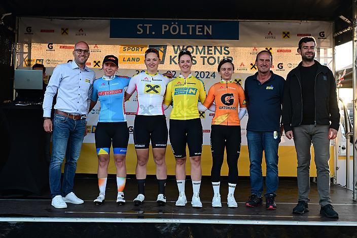 Trikot Woman, Nadja Heigl (AUT, SU Bikestore CC), Messane Bräutigam (GER), Nikola Bajgerova (CZE), Katarzyna Wilkos (POL),  30.05.2024 Rad 1b Etappe Sportland NOE WOMENS  KIDS Tour