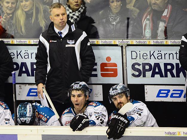 Trainer Robert Daum (Liwest Black Wings Linz) und (EC KAC), EC KAC vs EHC Liwest Black Wings Linz, Spiel 6, Play-Offs, Semifinale 