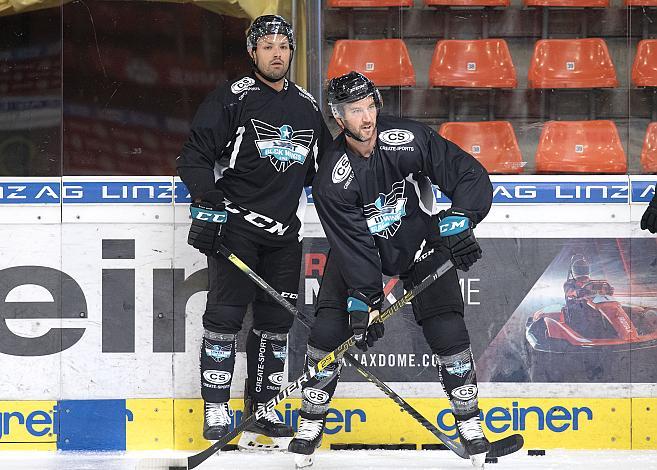 Andrew Kozek (Black Wings Linz), Marc-Andre Dorion (Black Wings Linz) Black Wings Linz,  Eishockey