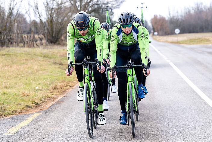 Jonas Rapp (GER, Hrinkow Advarics), Michael Konczer (AUT, Hrinkow Advarics) Trainingscamp Porec, Kroatien, Team Hrinkow Advarics Cycleang, UCI Continental Team, 