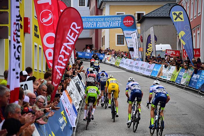 Im Gelben Trikot des Gesamtführenden Jasper Verbrugge (BEL, Acrog-Tormans), 50. OÖ Junioren Rundfahrt, 2. Etappe Sarleinsbach - Sarleinsbach